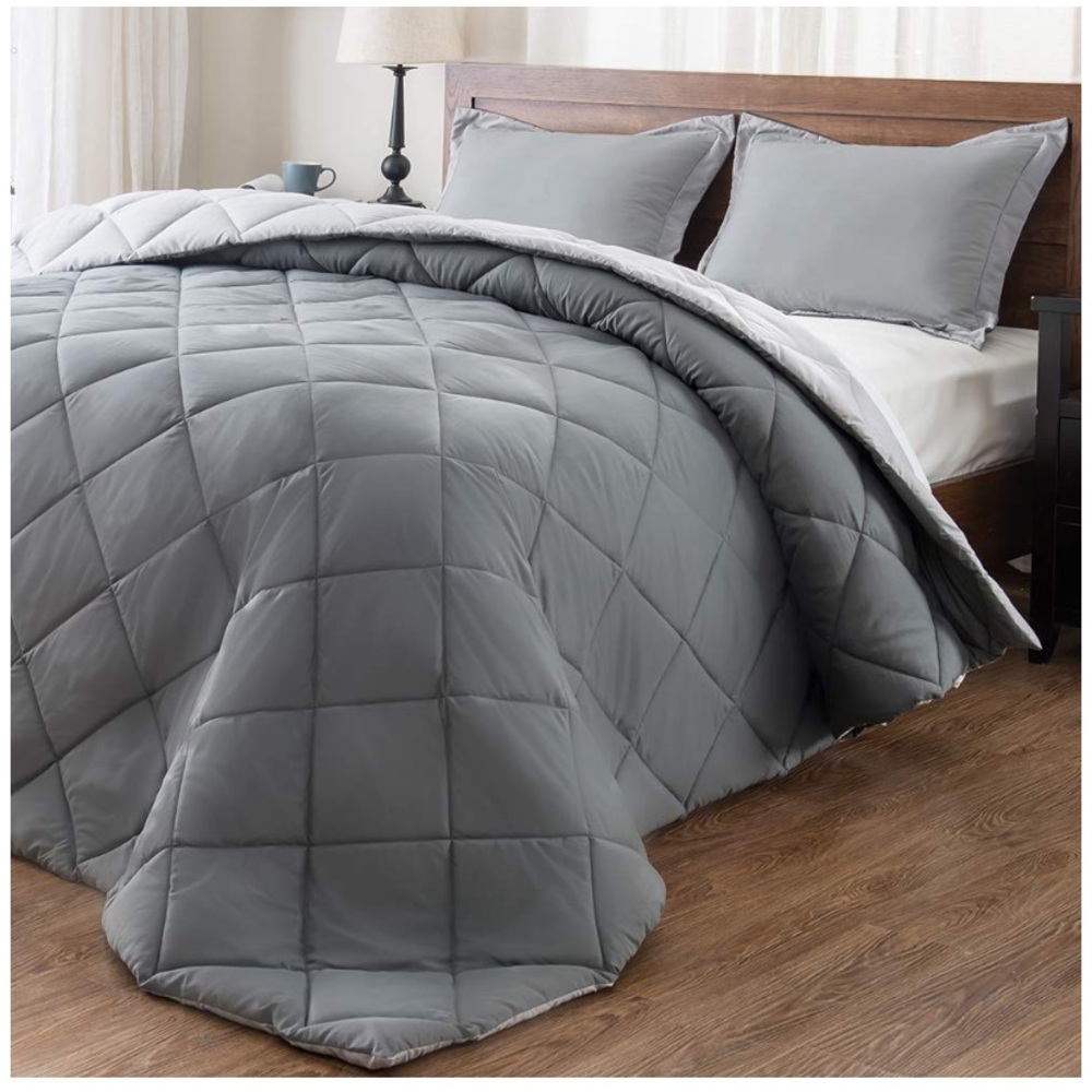 3 PC Set-Down Alternative Reversible Comforter - Picture 2 of 5